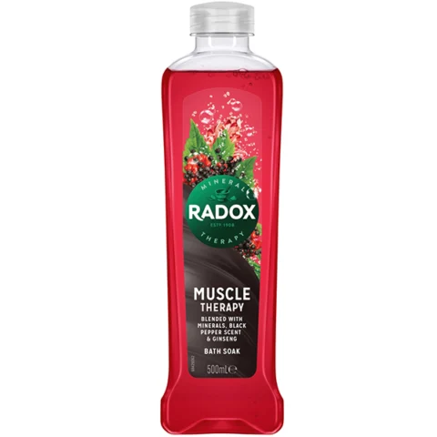 Radox Muscle Therapy Black Pepper & Ginseng Scent Bath Soak 500ml