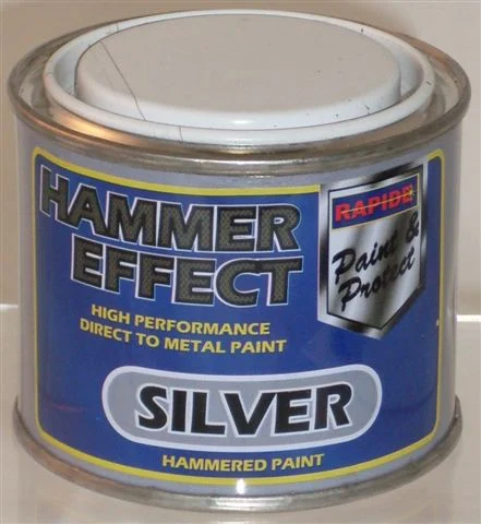 Rapide Hammer Effect Silver Paint 170ml