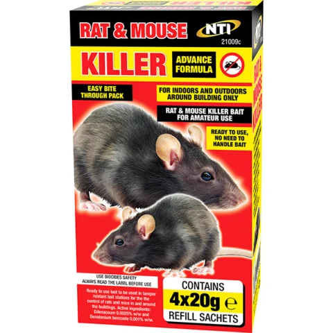 Rat & Mouse Killer 4 X 20g Sachets