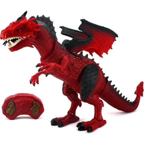 Rc Infrared Walking Dinosaur With Light, Atomisation & Sound