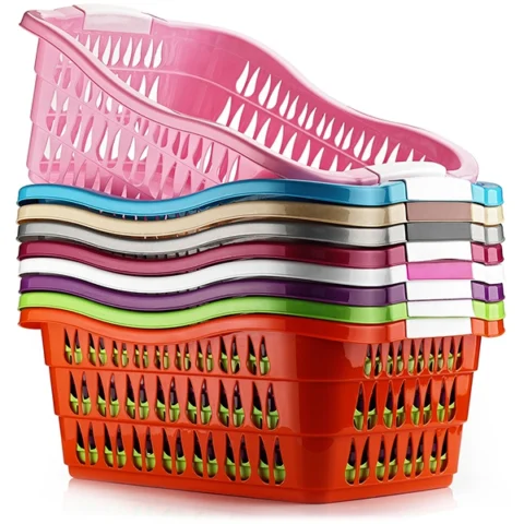 Rectangular Clothes Basket Assorted Colours