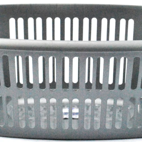 Rectangular Laundry Basket Silver 55l