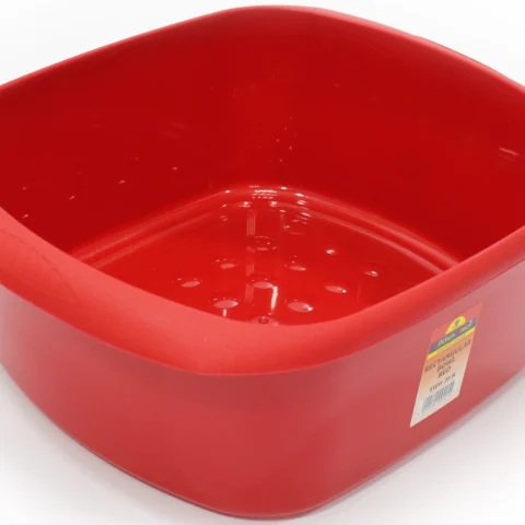 Rectangular Washing Up Bowl Glitter Red 11l