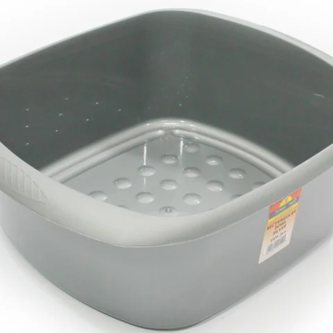 Rectangular Washing Up Bowl Silver 11l