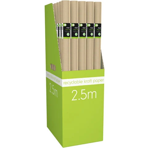 Recyclable Kraft Gift Wrap Paper 2.5m