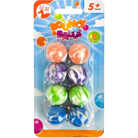 Red Deer Toys Assorted Colour Bouncing Balls 2.7cm 8 Pack