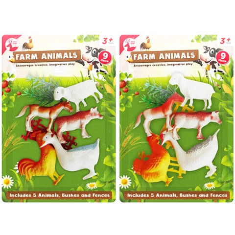 Red Deer Toys Farm Animals Set 9pc