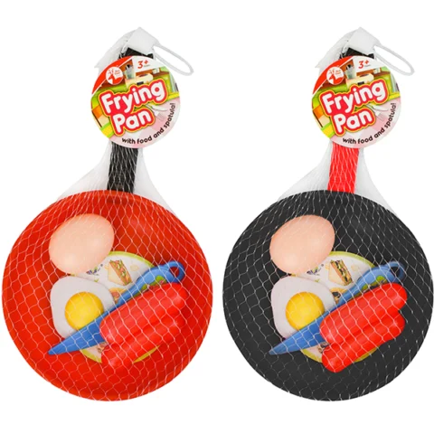 Red Deer Toys Food & Spatula Frying Pan Play Set Assorted Colours