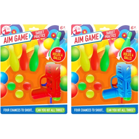 Red Deer Toys Gun Bowling Pins & Balls Aim Game Target Practice Play Set