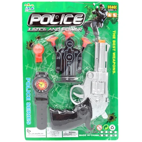 Revolver Pistol Gun With Darts, Target & Accessories 7pc