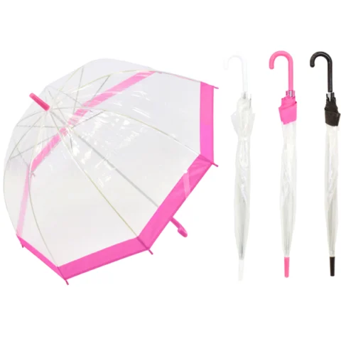 Rib Transparent Kids Umbrella 58cm Assorted Colours