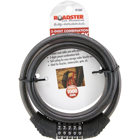Roadster 5-Digit Combination Bike Cable Lock 1M