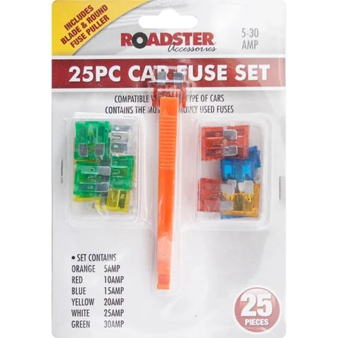 Roadster 5Amp-30Amp Car Fuse Set 25pc