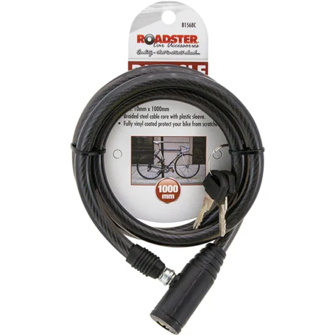 Roadster Braided Steel Bicycle Lock Cable 1M
