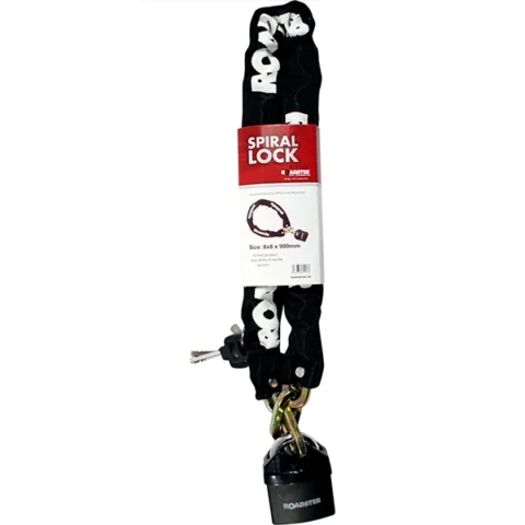 Roadster Spiral Bicycle Lock 8mm X 8mm X 900mm
