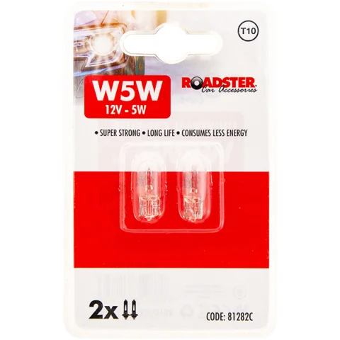Roadster W5W T10 12V 5W Car Light Bulb 2 Pack
