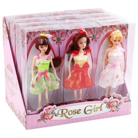 Rose Girl Fashion Dolls 6 Assorted 12pc