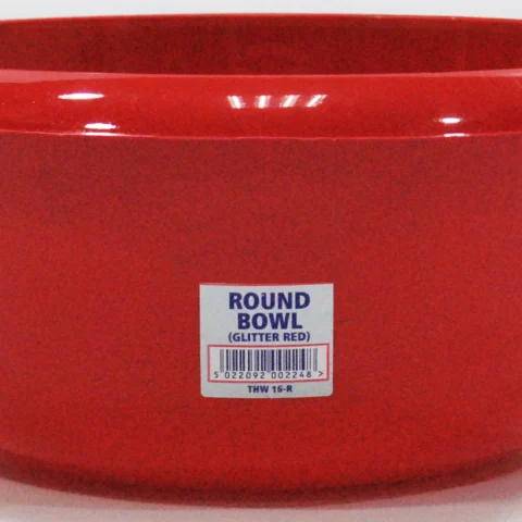 Round Bowl Glitter Red 8l