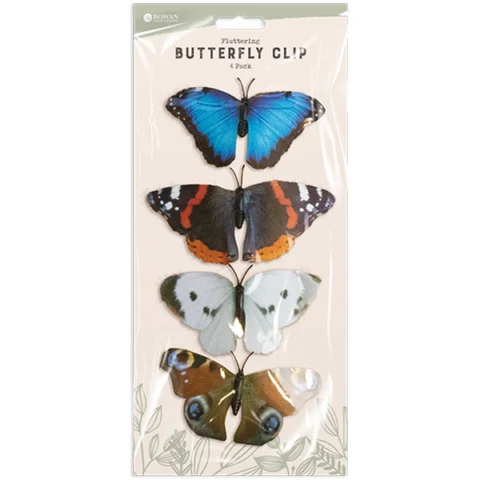 Rowan Fluttering Garden Butterfly Clip 4 Pack