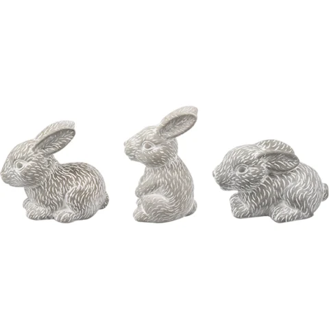Rowan Garden Cement Rabbit Ornament Assorted