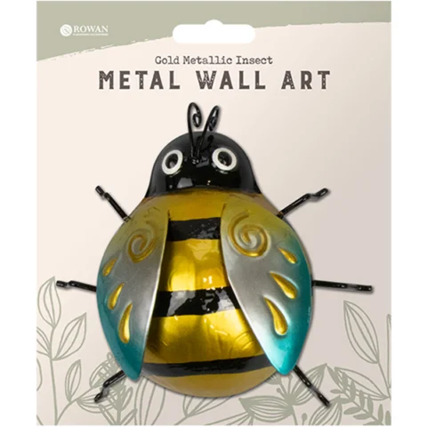Rowan Gold Metallic Insect Metal Wall Decoration