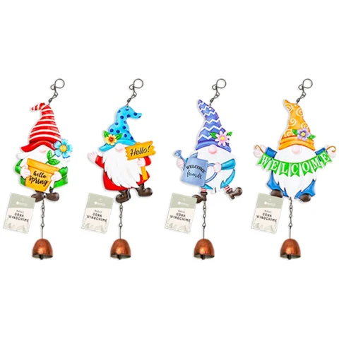 Rowan Gonk Metal Windchime 10 X 2.5cm Assorted Colours