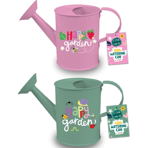 Rowan Little Green Fingers Kids Metal Watering Can Assorted