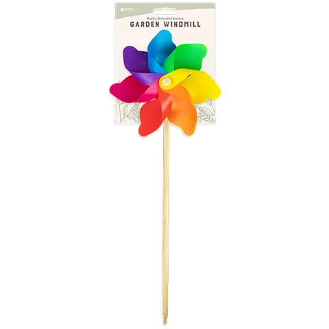 Rowan Multi-Coloured Wooden Garden Windmill