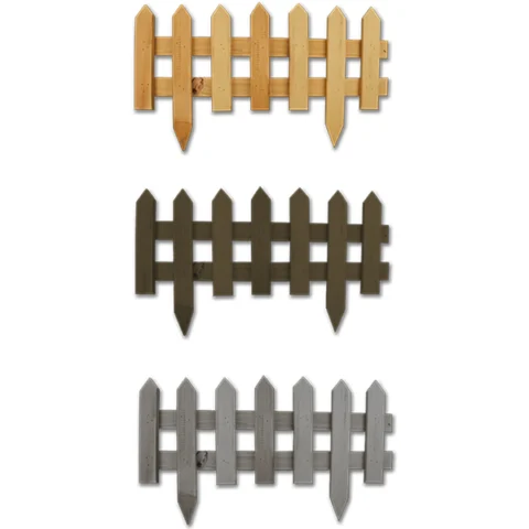 Rowan Pine Wood Picket Garden Fence Panel 60.5cm X 34.5cm Assorted Colours