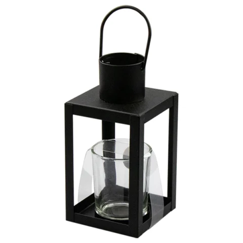 Rowan Small Square Black Lantern