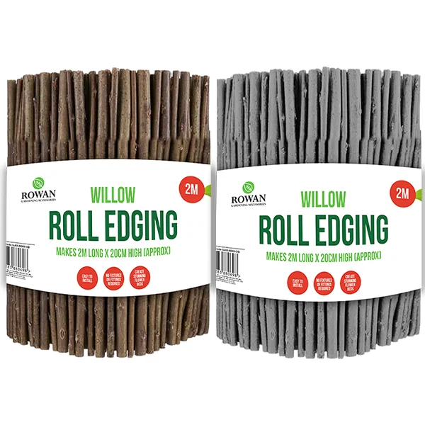 Rowan Willow Roll Lawn Edging 2m Assorted Colours