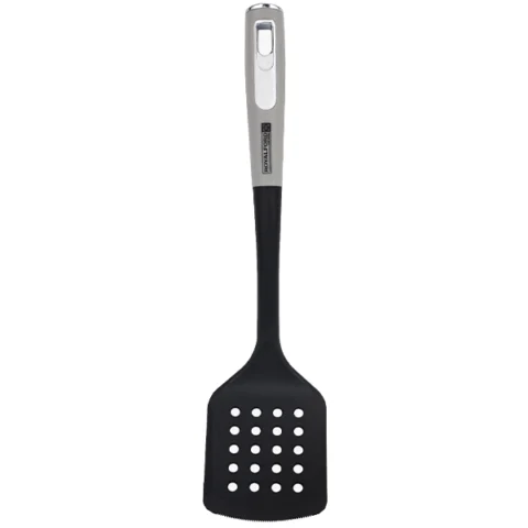 Royalford Black Nylon Slotted Spatula 35.7cm