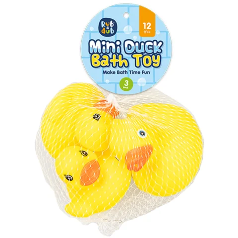 Rub A Dub Mini Duck Bath Toy 3 Pack