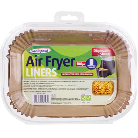 Sealapack 14cm Rectangular Disposable Air Fryer Liners 100 Pack