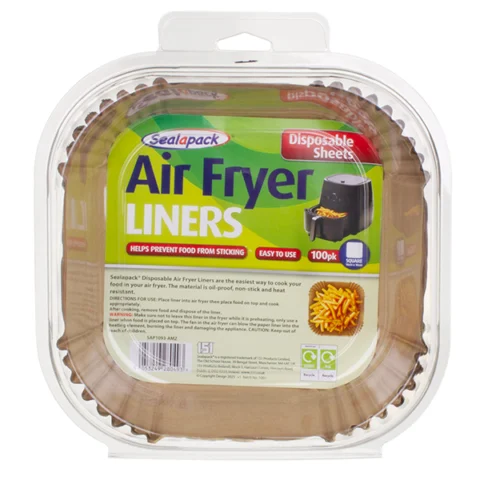 Sealapack 16cm Square Disposable Air Fryer Liners 100 Pack