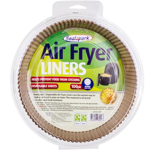 Sealapack 20cm Round Disposable Air Fryer Liners 100 Pack