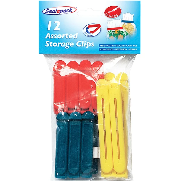 Sealapack Assorted Storage Clips 12 Pack