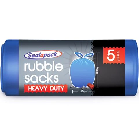Sealapack Blue Heavy Duty Rubble Sacks 5 Pack 70cm X 50cm