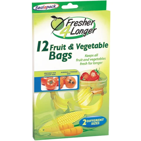 Sealapack Fresher 4 Longer Fruit & Vegetable Bags 12 Pack