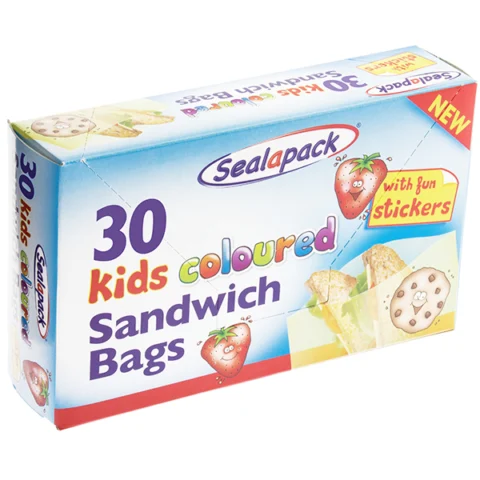 Sealapack Kids Coloured Sandwich Bags 30 Pack