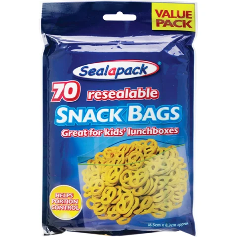 Sealapack Resealable Snack Bags 70 Pack