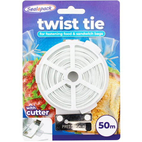 Sealapack Twist Tie With Cutter 50m