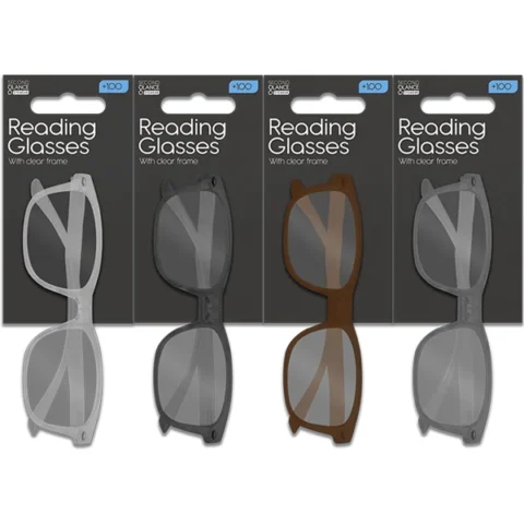 Second Glance Clear Frame Reading Glasses Assorted