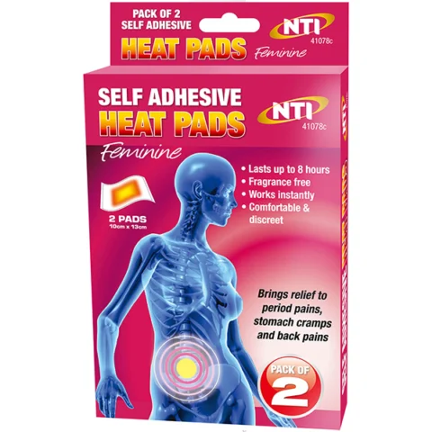 Self-Adhesive Feminine Heat Pads 10cm X 13cm 2 Pack