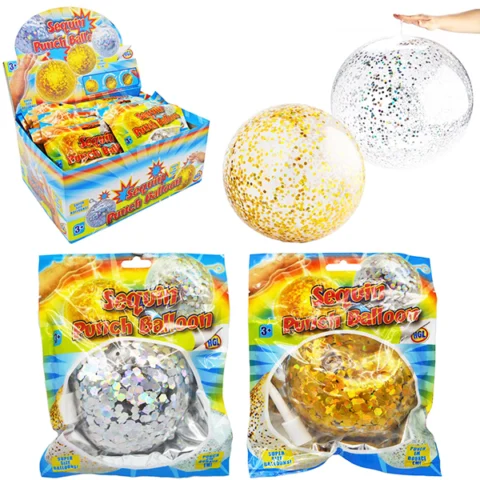 Sequin Punch Ball Balloon 90cm Assorted Colours