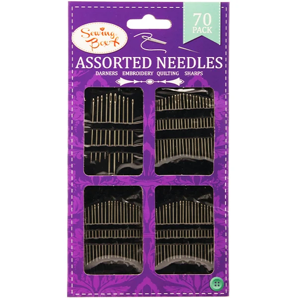 Sewing Box Assorted Needles Set 70 Pack