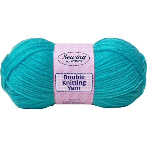 Sewing Solutions Double Knitting Yarn Wool Aqua Blue 100g
