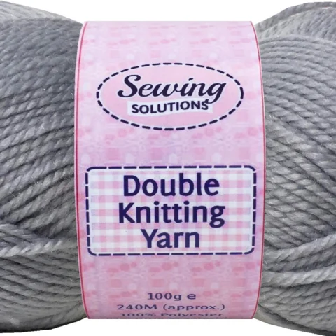 Sewing Solutions Double Knitting Yarn Wool Grey 100g