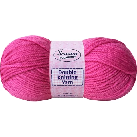 Sewing Solutions Double Knitting Yarn Wool Magenta 100g