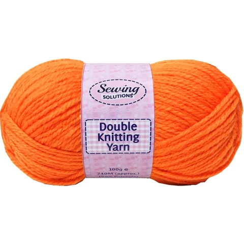 Sewing Solutions Double Knitting Yarn Wool Orange 100g